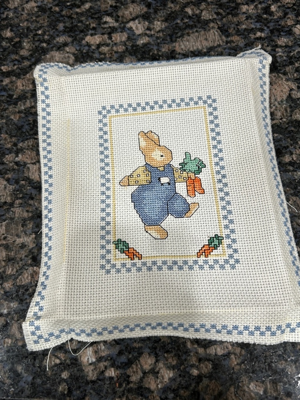 Bucilla Daisy Kingdom counted cross stitch kit titled "Carrot Bunny," Handmade - Picture 1 of 1
